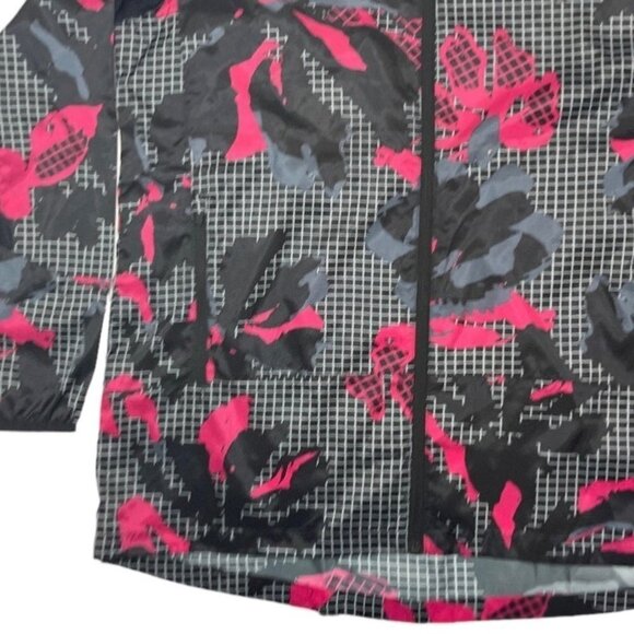 NWT Rise by LuLaRoe Determined Athletic Zip Jacket Medium Black Pink Hi-Low Vent - Picture 4 of 16